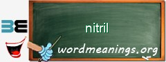 WordMeaning blackboard for nitril